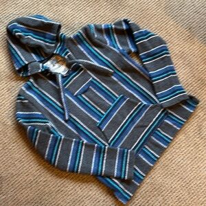 Men’s Small Original Senior Lopez size small striped Baja hoodie